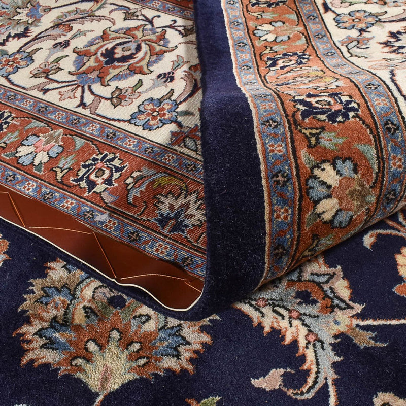 Tapis persan - Classique - Royal - 390 x 303 cm - bleu foncé