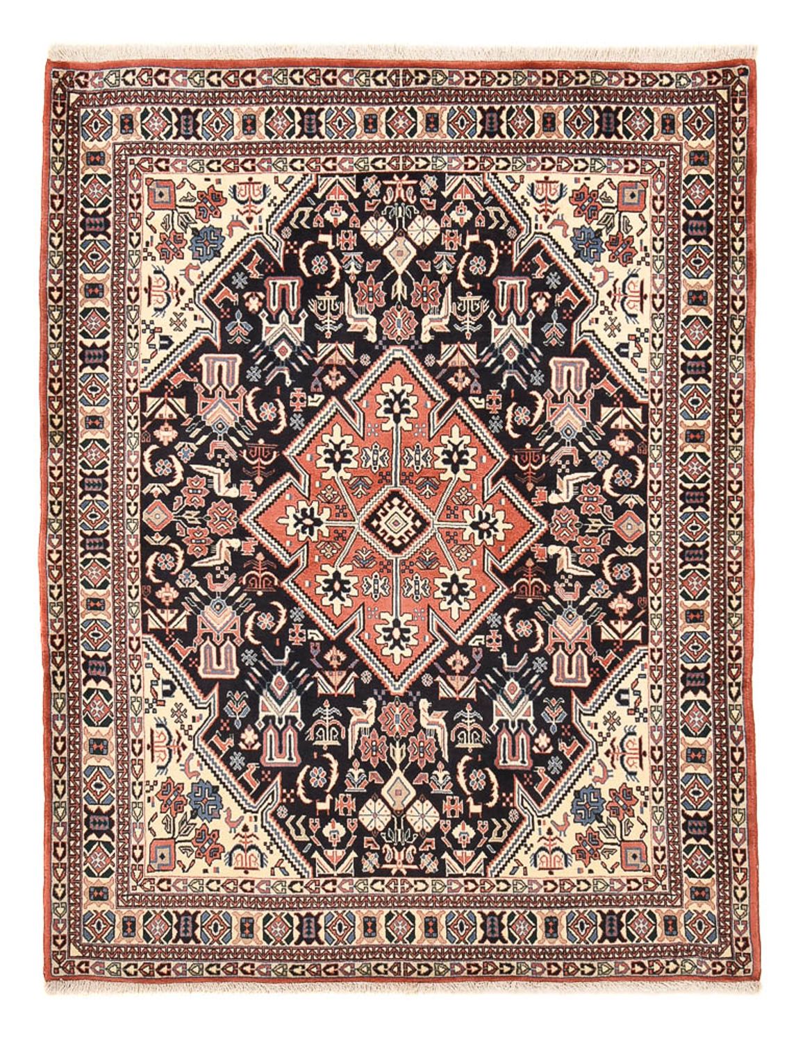 Gabbeh Teppich - Kaschkuli Perser - 192 x 150 cm - dunkelblau