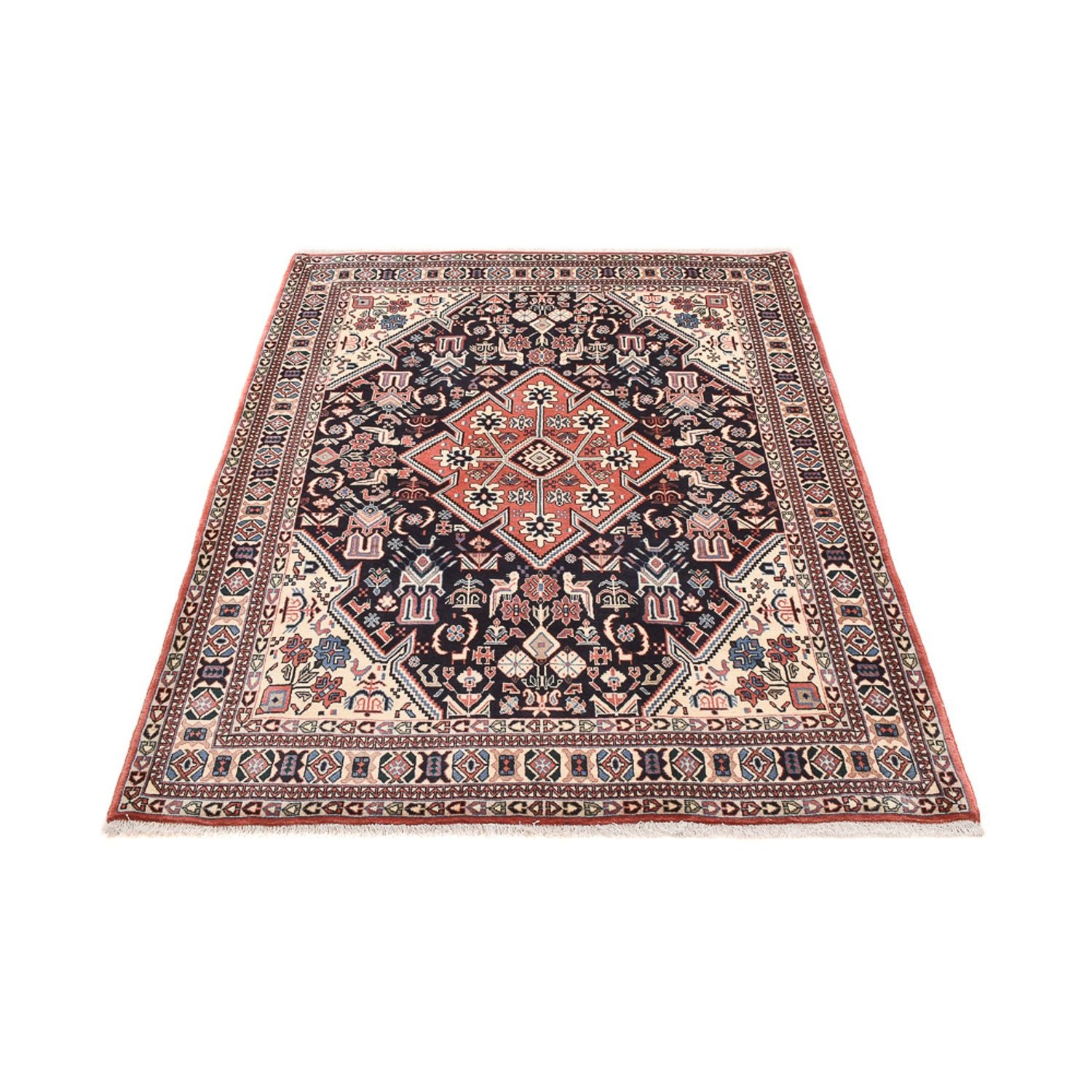 Gabbeh Teppich - Kaschkuli Perser - 192 x 150 cm - dunkelblau