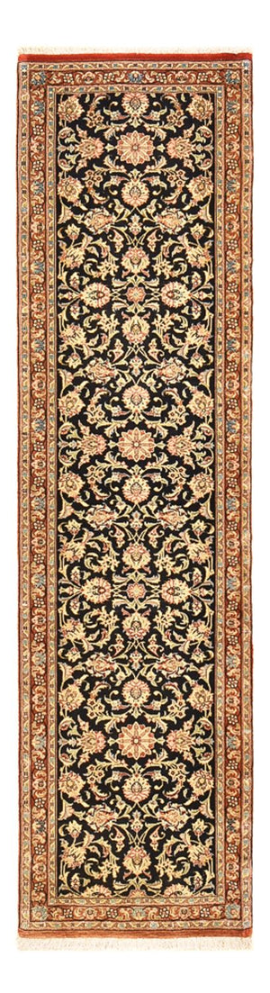 Tapis de couloir Tapis persan - Ghom - Royal - 200 x 50 cm - beige foncé