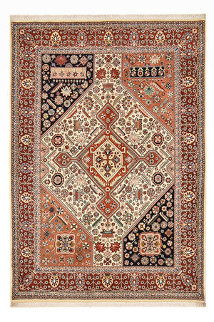 Tapis Gabbeh - Persan Kashkuli - 215 x 146 cm - multicolore