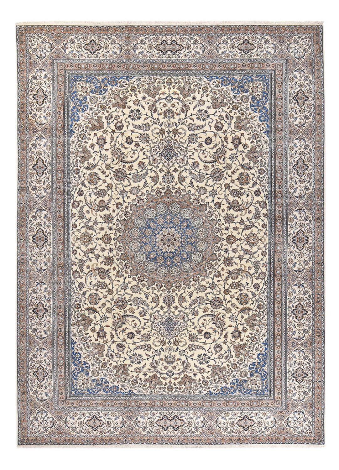 Tapis persan - Nain - Premium - 455 x 315 cm - crème