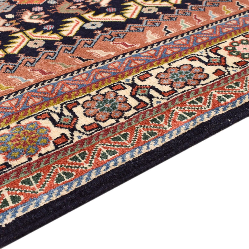 Tapis Gabbeh - Persan Kashkuli - 207 x 130 cm - bleu foncé