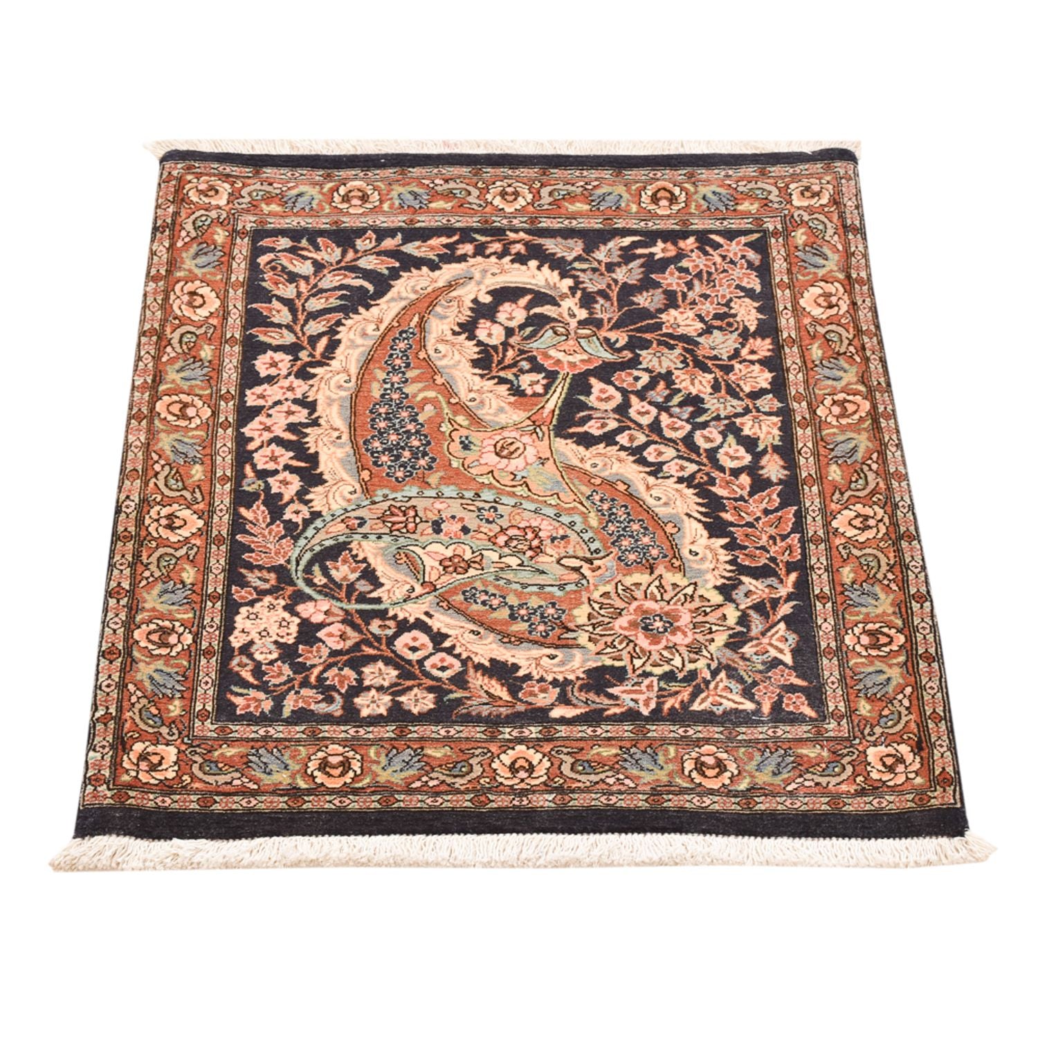 Tapis persan - Ghom - 77 x 60 cm - multicolore