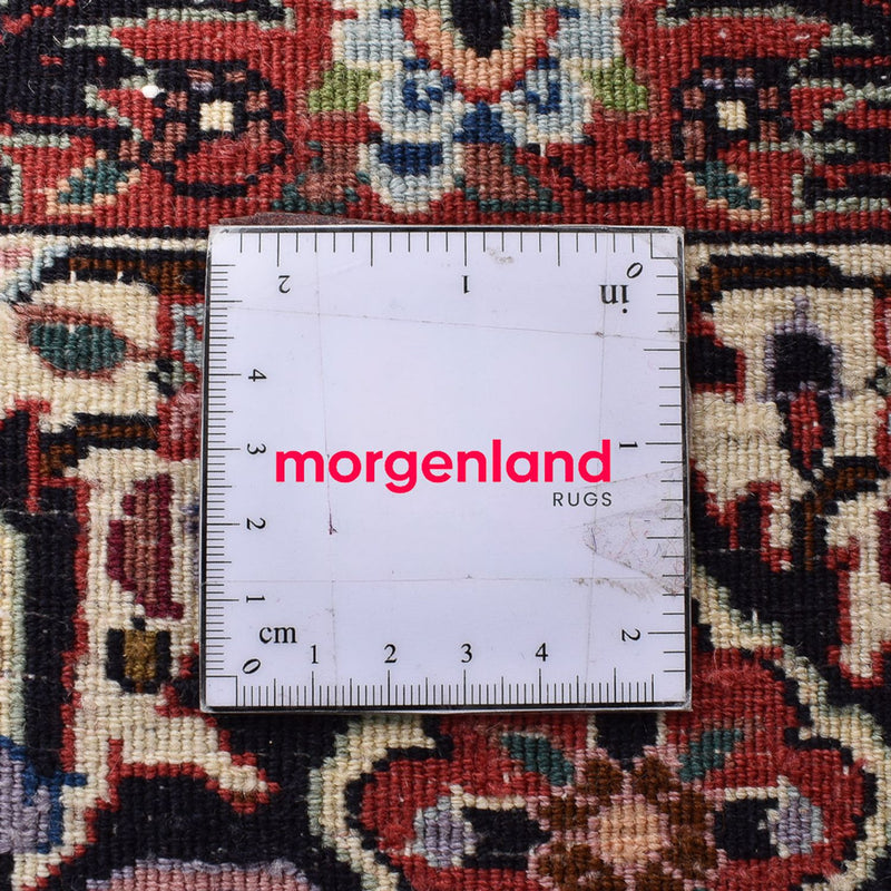 Tapis persan - Bidjar - 247 x 204 cm - rouge foncé
