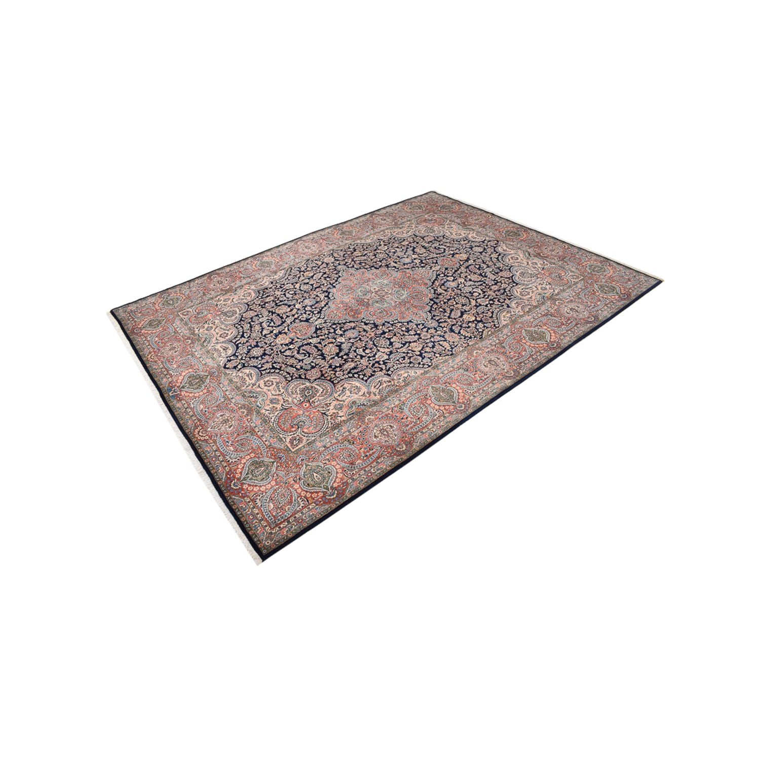 Tapis persan - Classique - 404 x 305 cm - bleu foncé