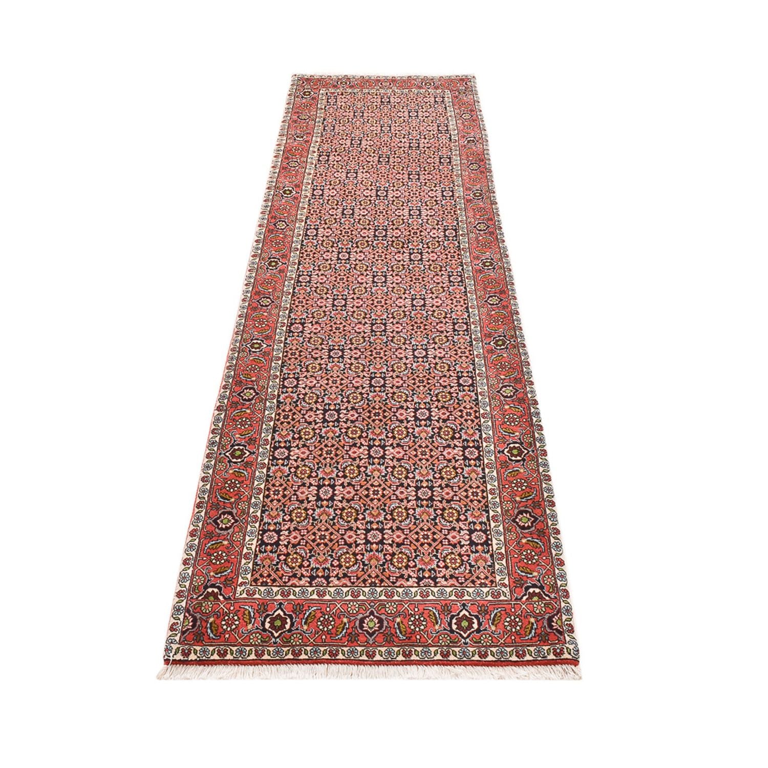 Tapis de couloir Tapis persan - Bidjar - 300 x 86 cm - rouille