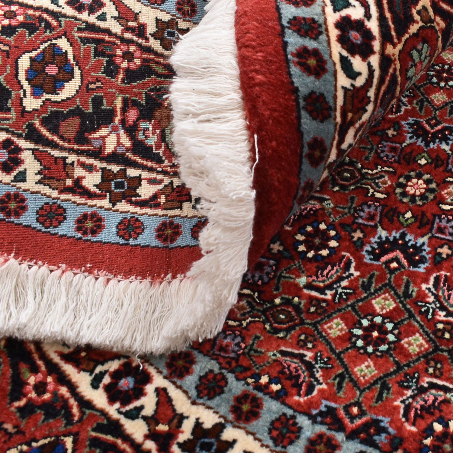 Tapis persan - Bidjar ronde  - 150 x 150 cm - rouge foncé