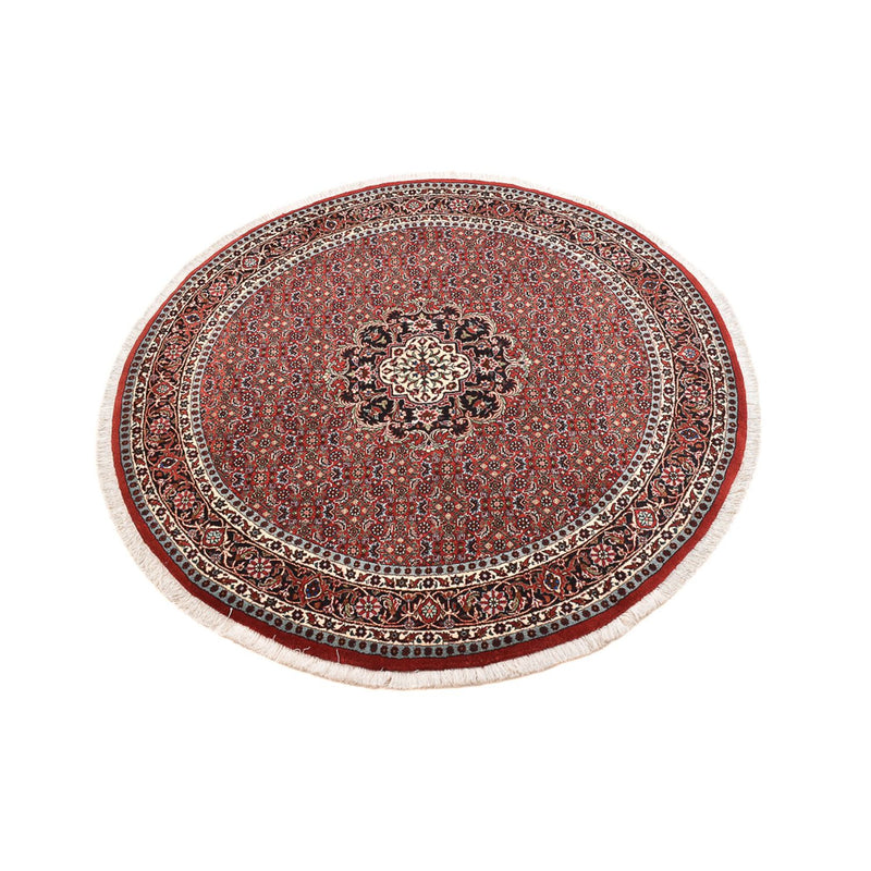 Tapis persan - Bidjar ronde  - 150 x 150 cm - rouge foncé