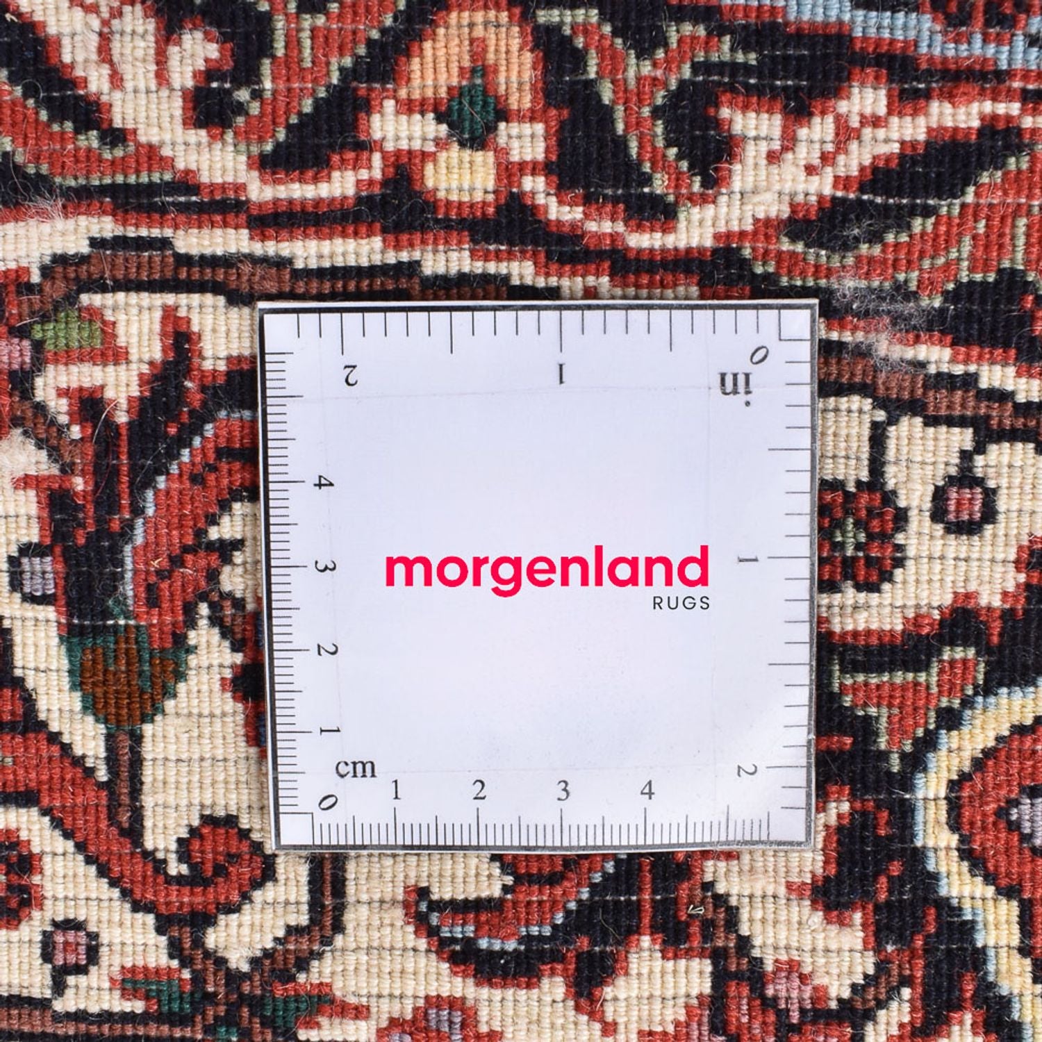 Tapis persan - Bidjar ronde  - 170 x 170 cm - rouge foncé