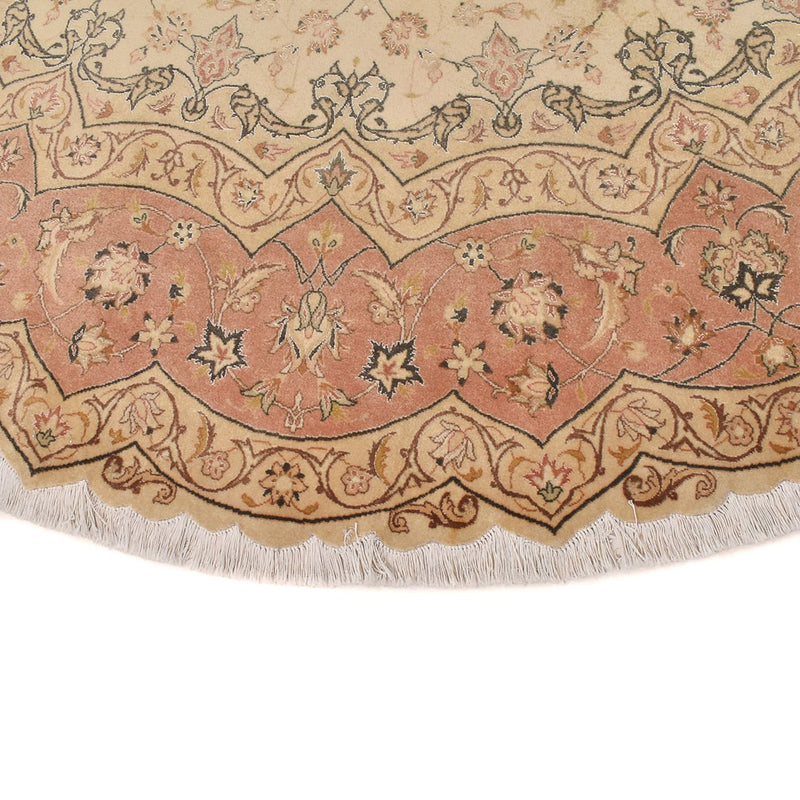 Tapis persan - Tabriz - Premium ronde  - 310 x 310 cm - beige