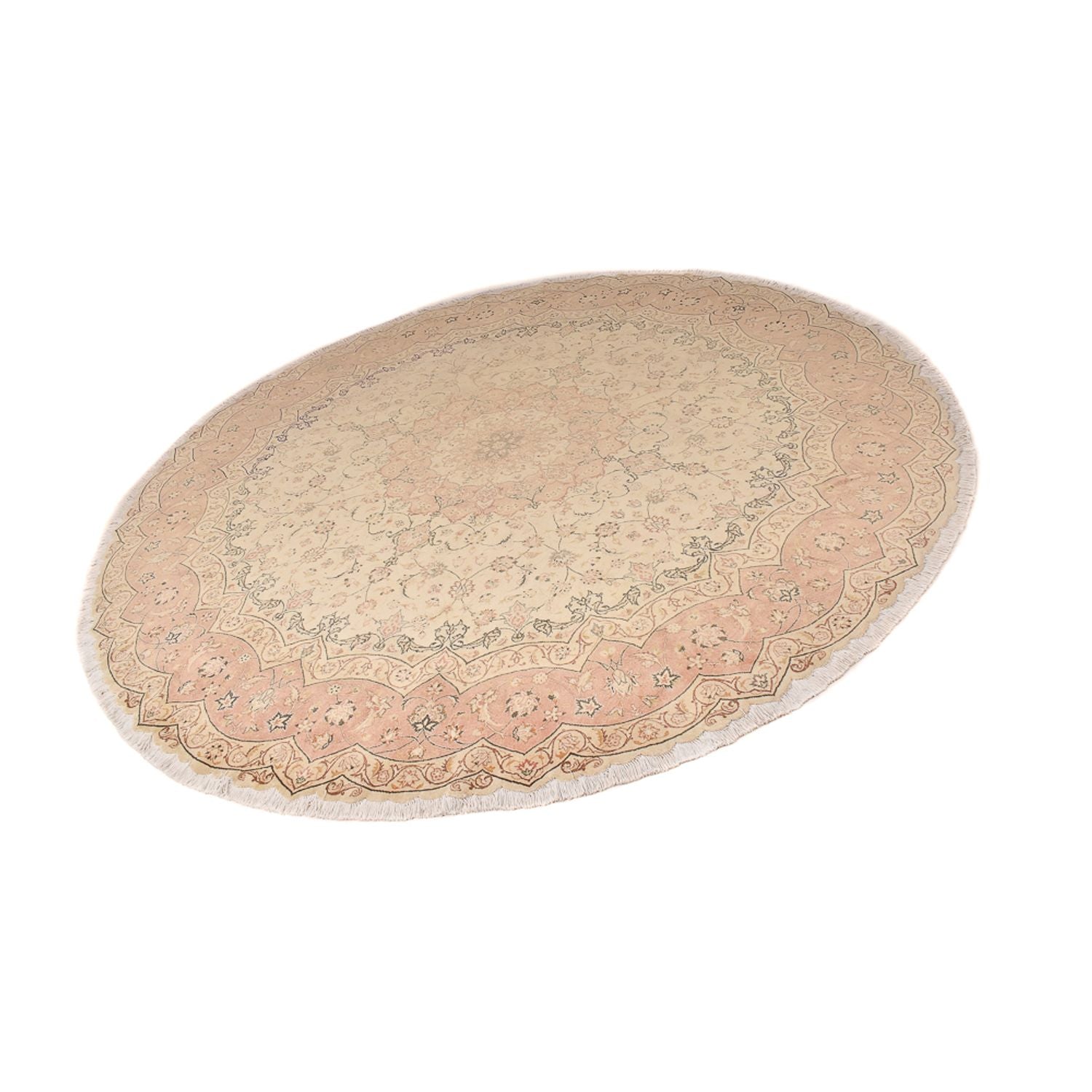 Tapis persan - Tabriz - Premium ronde  - 310 x 310 cm - beige