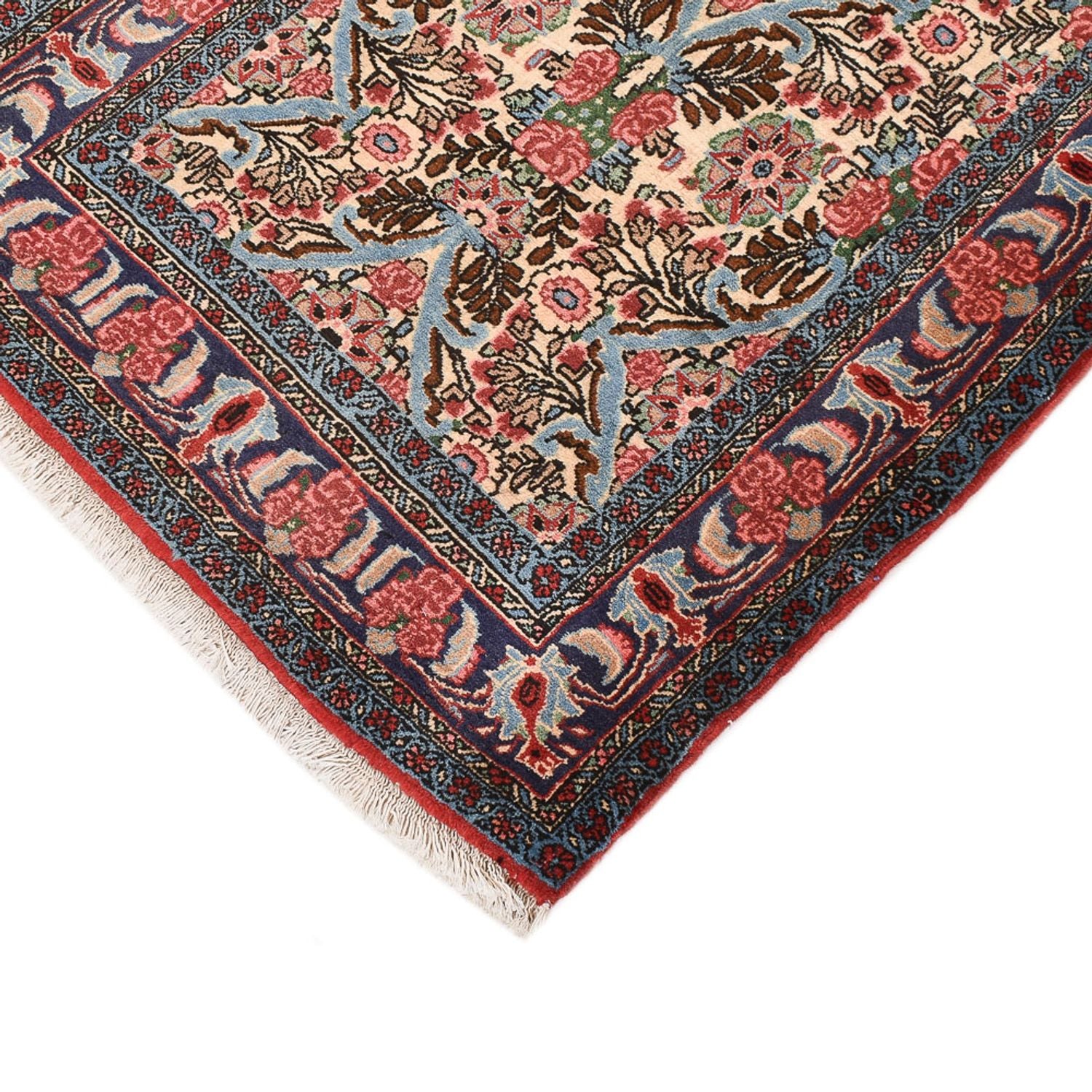 Tapis de couloir Tapis persan - Bidjar - 375 x 83 cm - beige