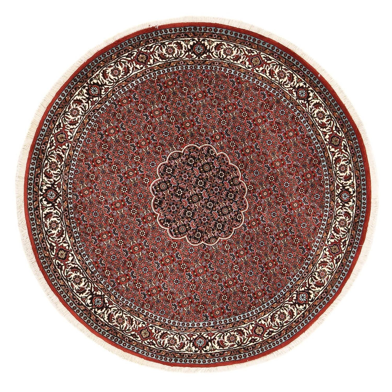 Perserteppich - Bidjar rund  - 150 x 150 cm - dunkelrot