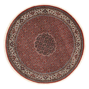 Perserteppich - Bidjar rund  - 150 x 150 cm - dunkelrot