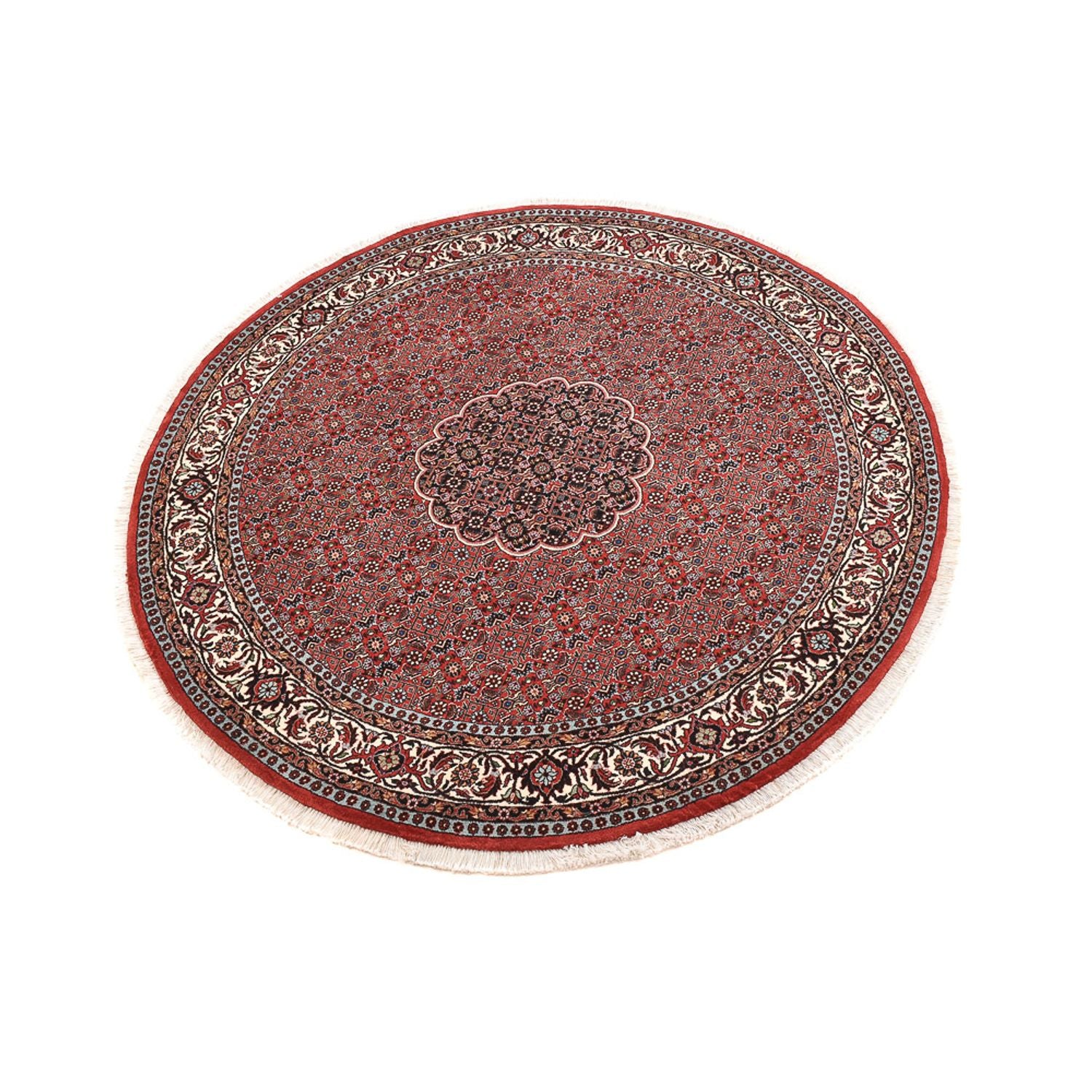 Perserteppich - Bidjar rund  - 150 x 150 cm - dunkelrot