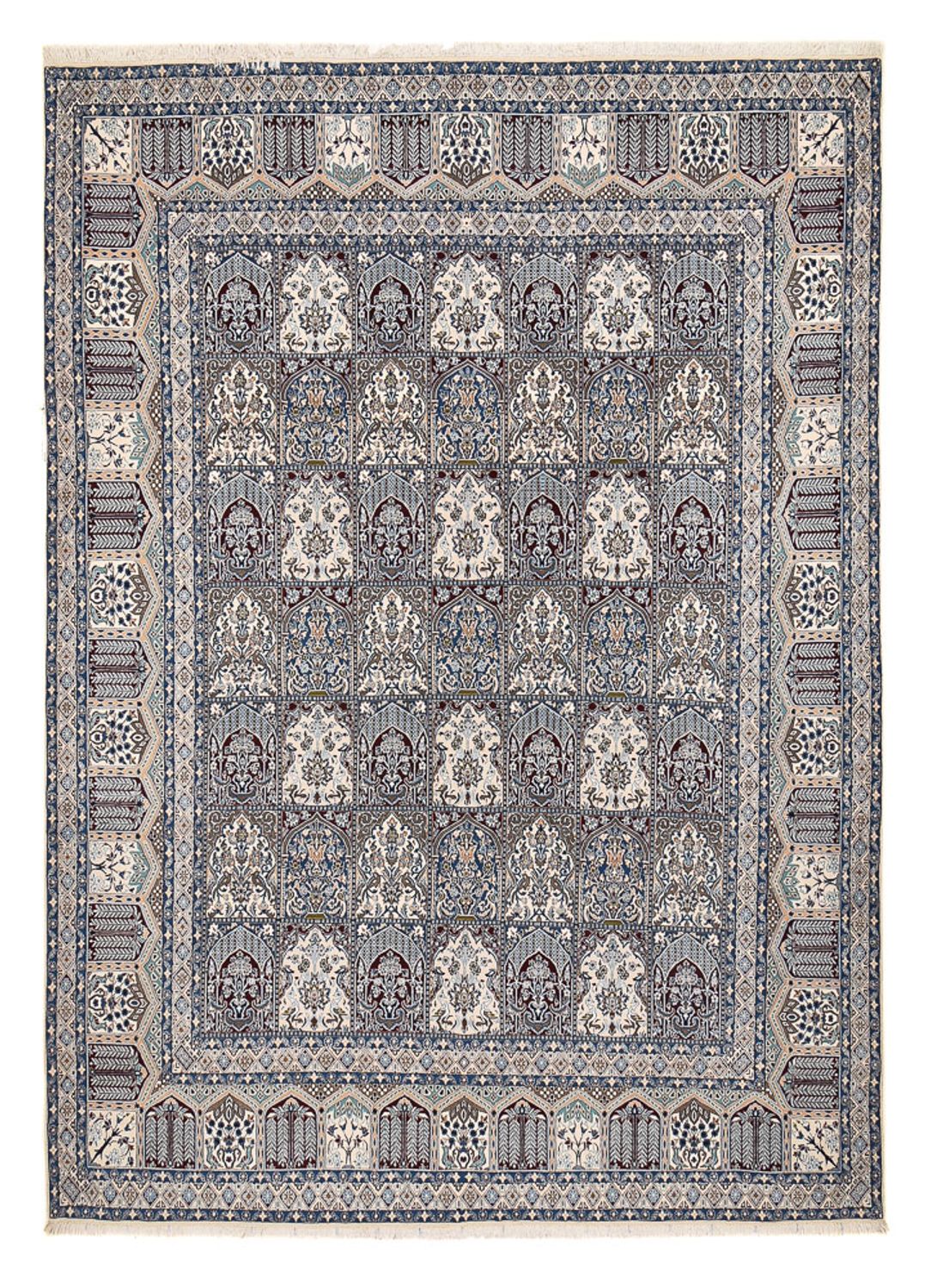 Tapis persan - Nain - Premium - 413 x 301 cm - gris