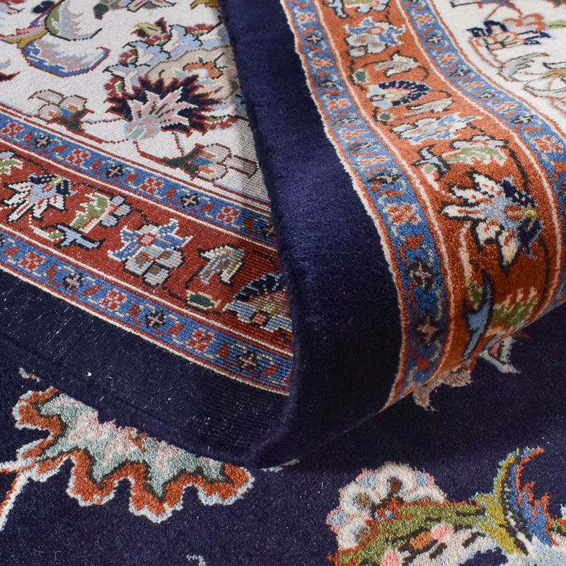 Tapis persan - Classique - Royal - 344 x 252 cm - bleu foncé