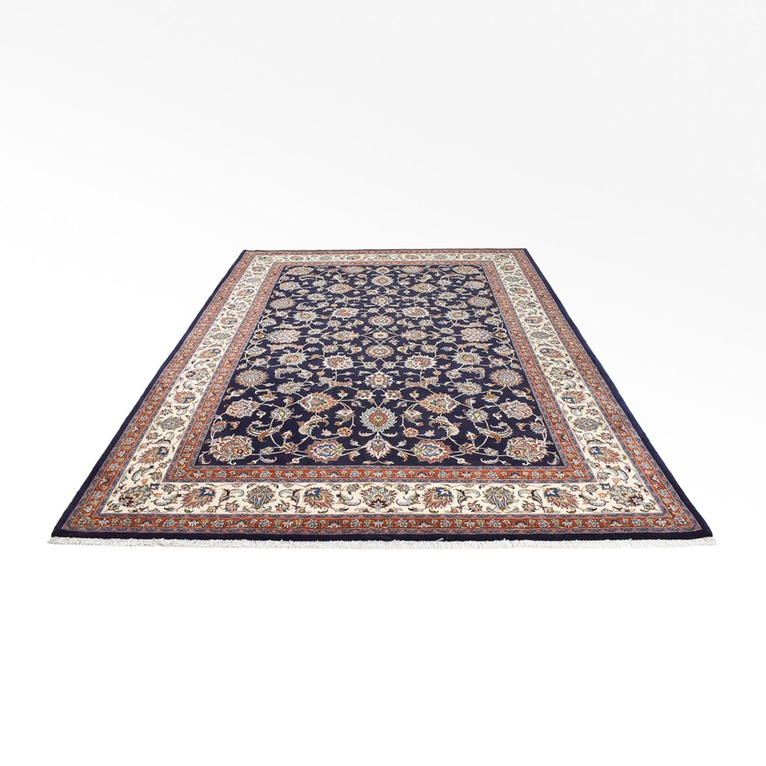 Tapis persan - Classique - Royal - 344 x 252 cm - bleu foncé
