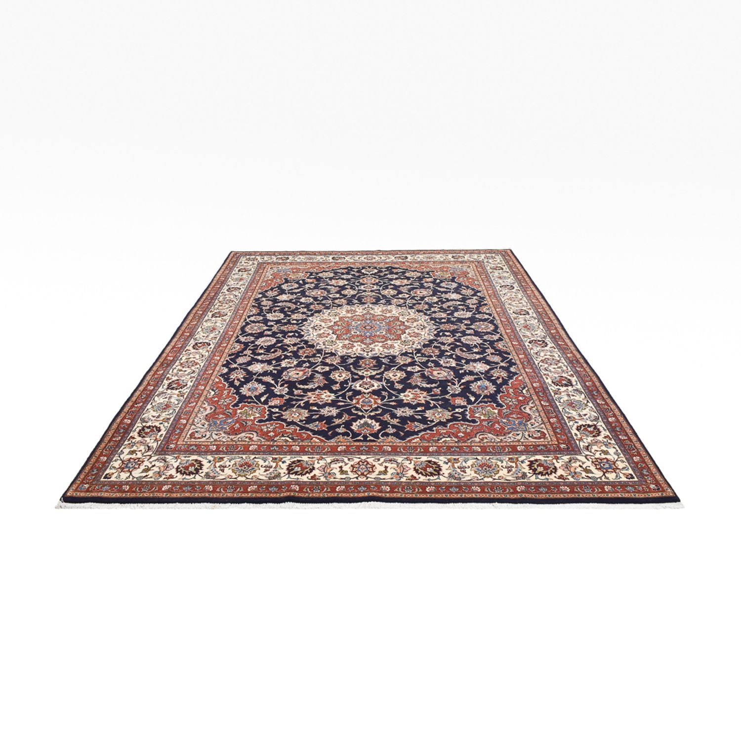 Tapis persan - Classique - Royal - 345 x 244 cm - bleu foncé