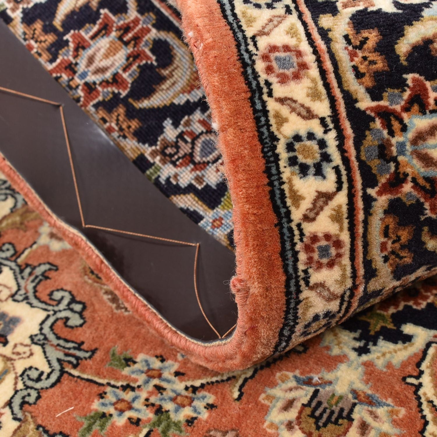 Tapis persan - Keshan - 110 x 77 cm - orange