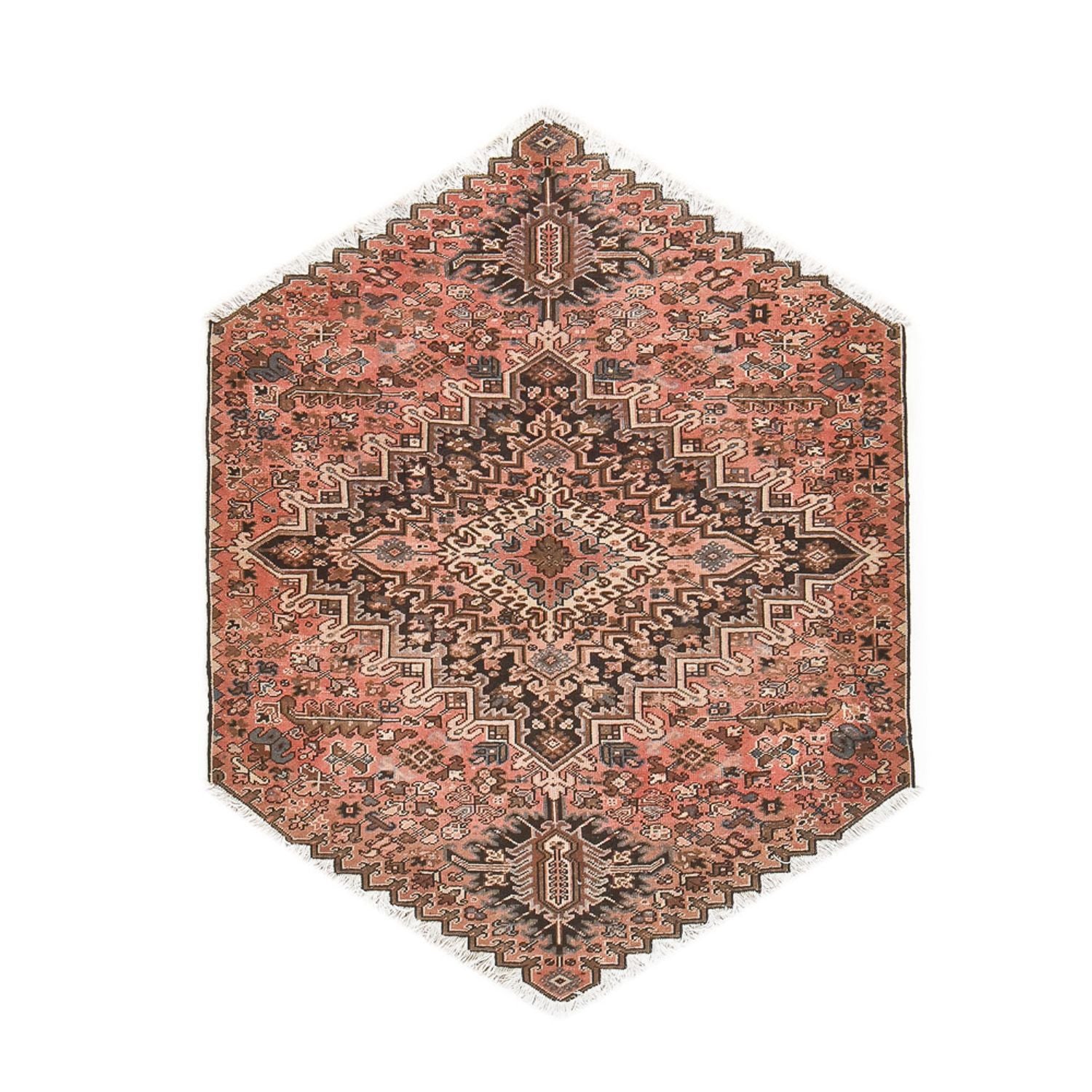 Tapis persan - Nomadic - 180 x 127 cm - rouge clair