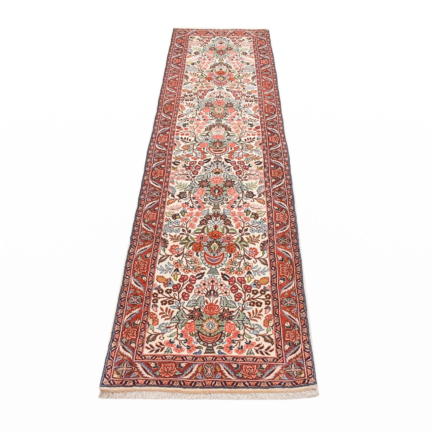Tapis de couloir Tapis persan - Bidjar - 295 x 72 cm - beige