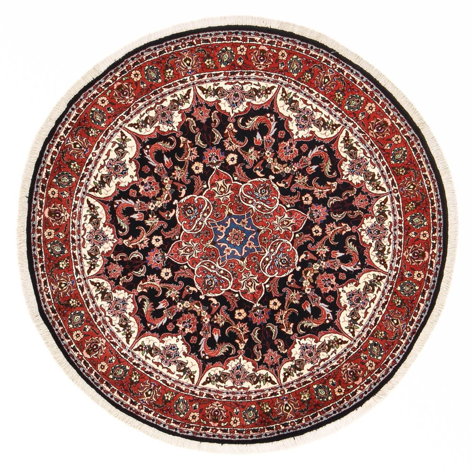 Perserteppich - Bidjar rund  - 155 x 155 cm - dunkelrot