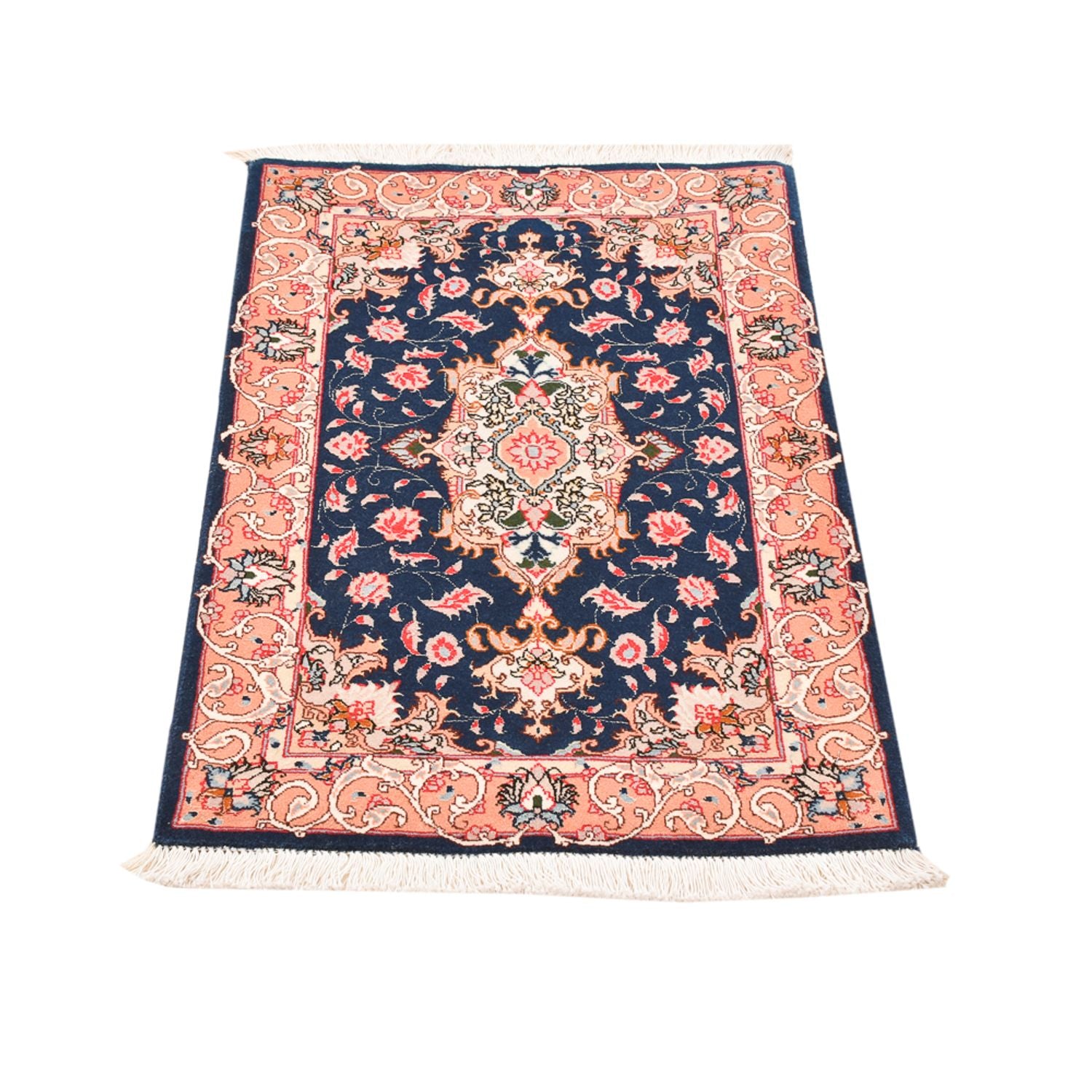 Tapis persan - Tabriz - Royal - 91 x 59 cm - bleu foncé