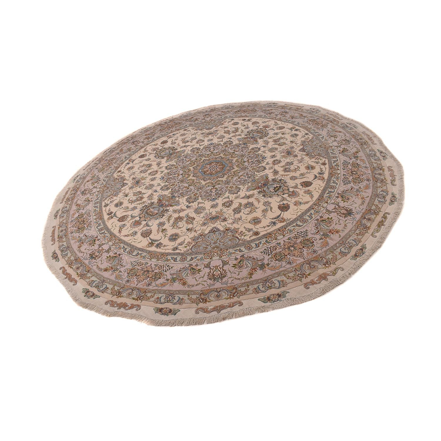 Tapis persan - Tabriz - Royal ronde  - 303 x 303 cm - beige