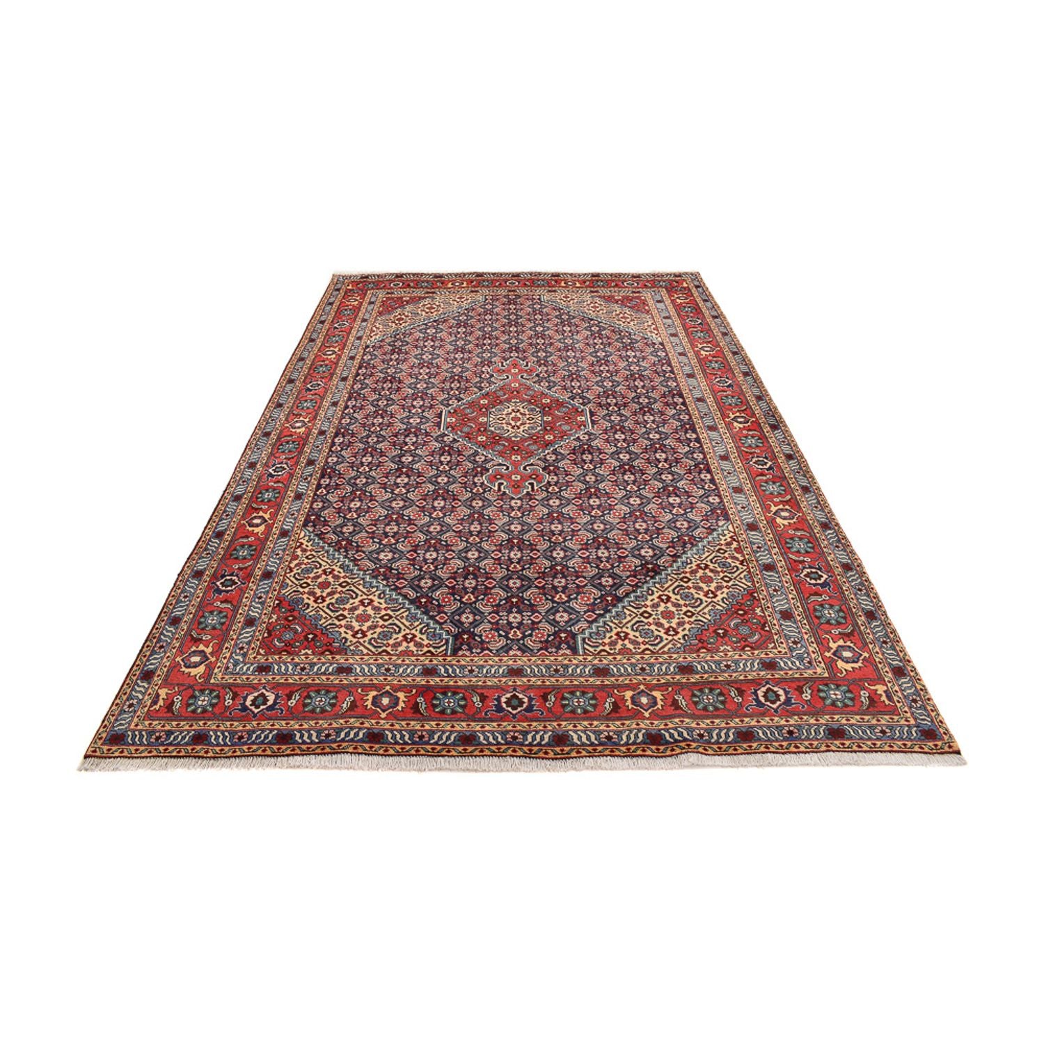 Tapis persan - Nomadic - 287 x 196 cm - rouge bordeaux