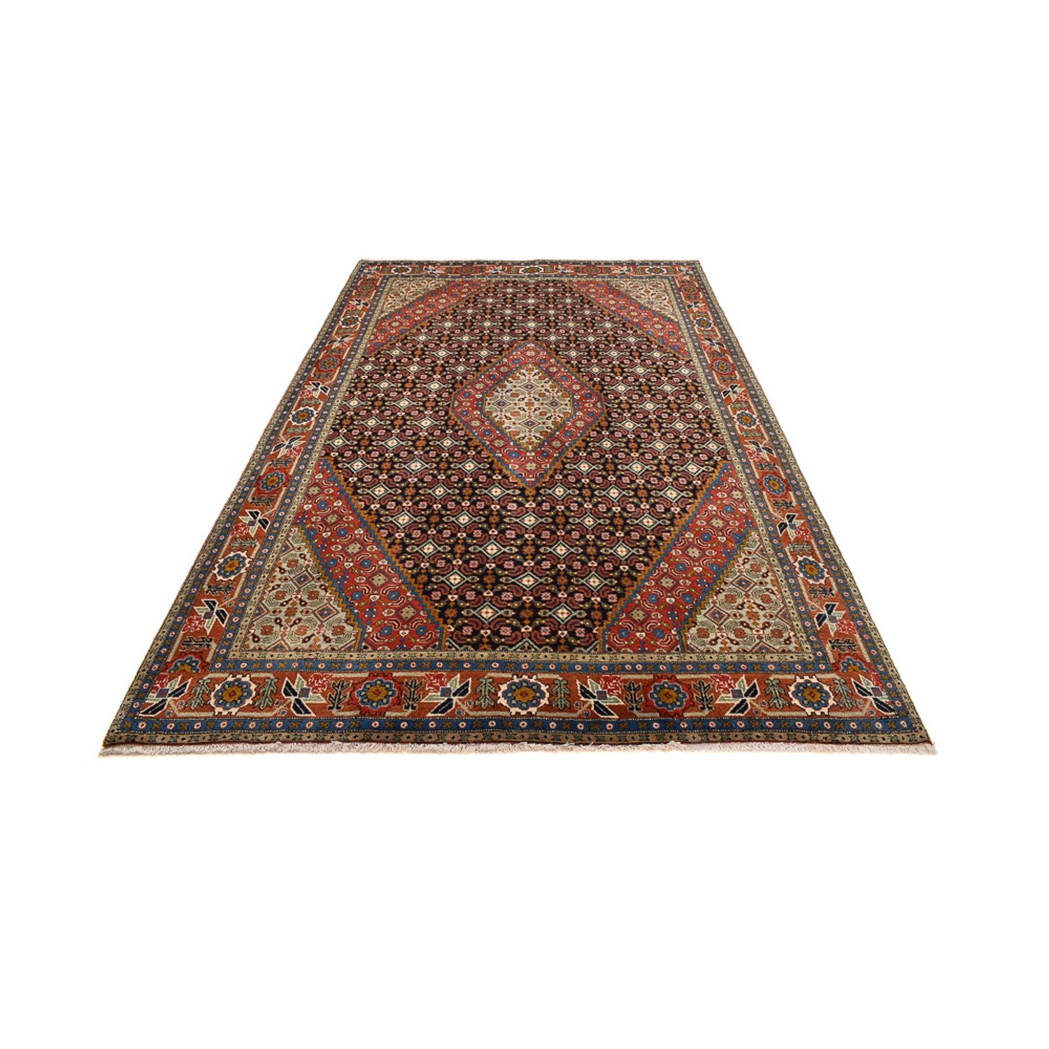 Tapis persan - Tabriz - 302 x 197 cm - beige foncé