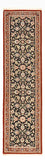 Tapis de couloir Tapis persan - Ghom - Royal - 196 x 54 cm - bleu foncé