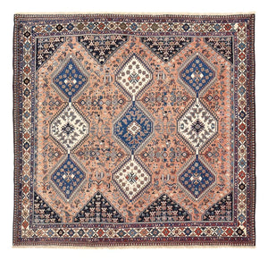 Tapis persan - Nomadic carré  - 203 x 193 cm - rouge clair