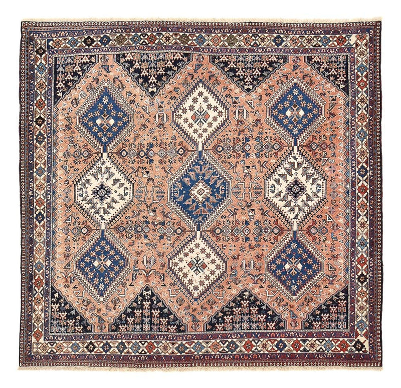 Tapis persan - Nomadic carré  - 203 x 193 cm - rouge clair