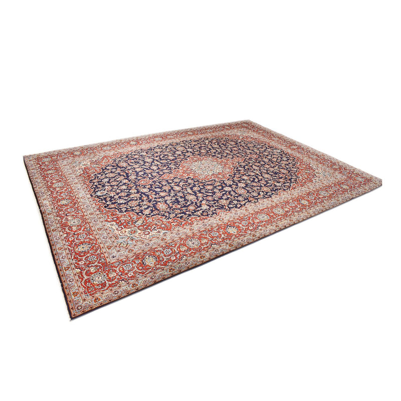 Tapis persan - Keshan - 424 x 308 cm - bleu foncé