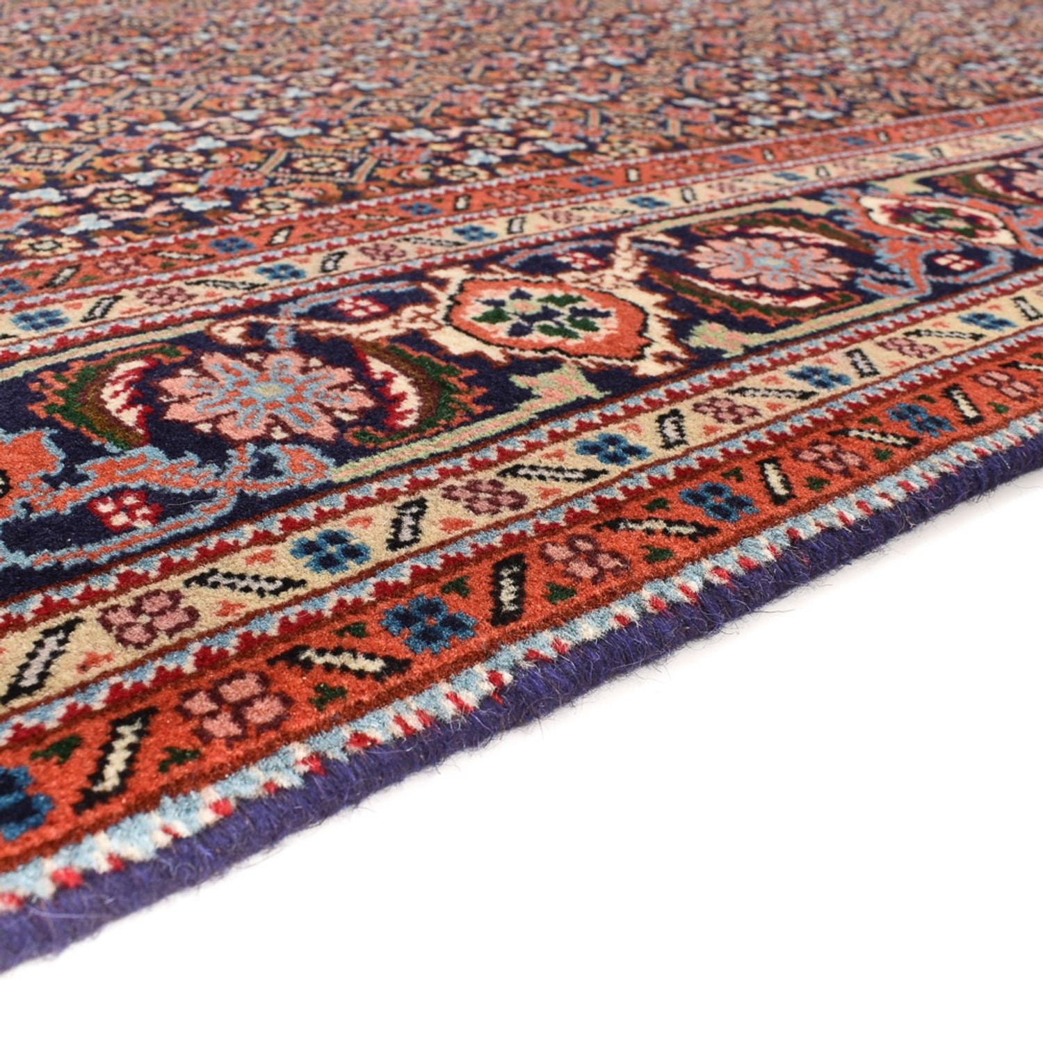 Tapis persan - Nomadic - 280 x 199 cm - rouge bordeaux