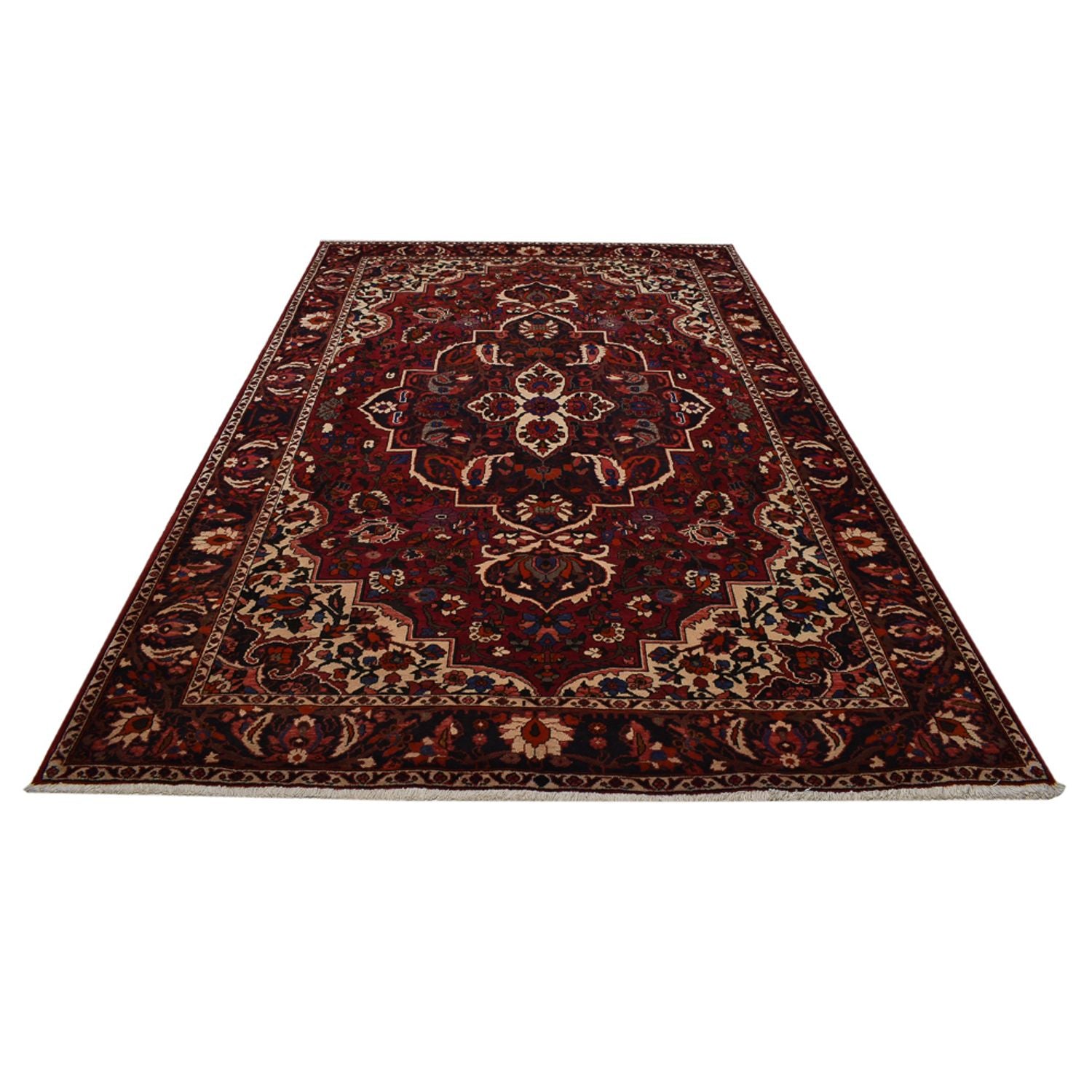 Tapis persan - Nomadic - 313 x 203 cm - rouge foncé