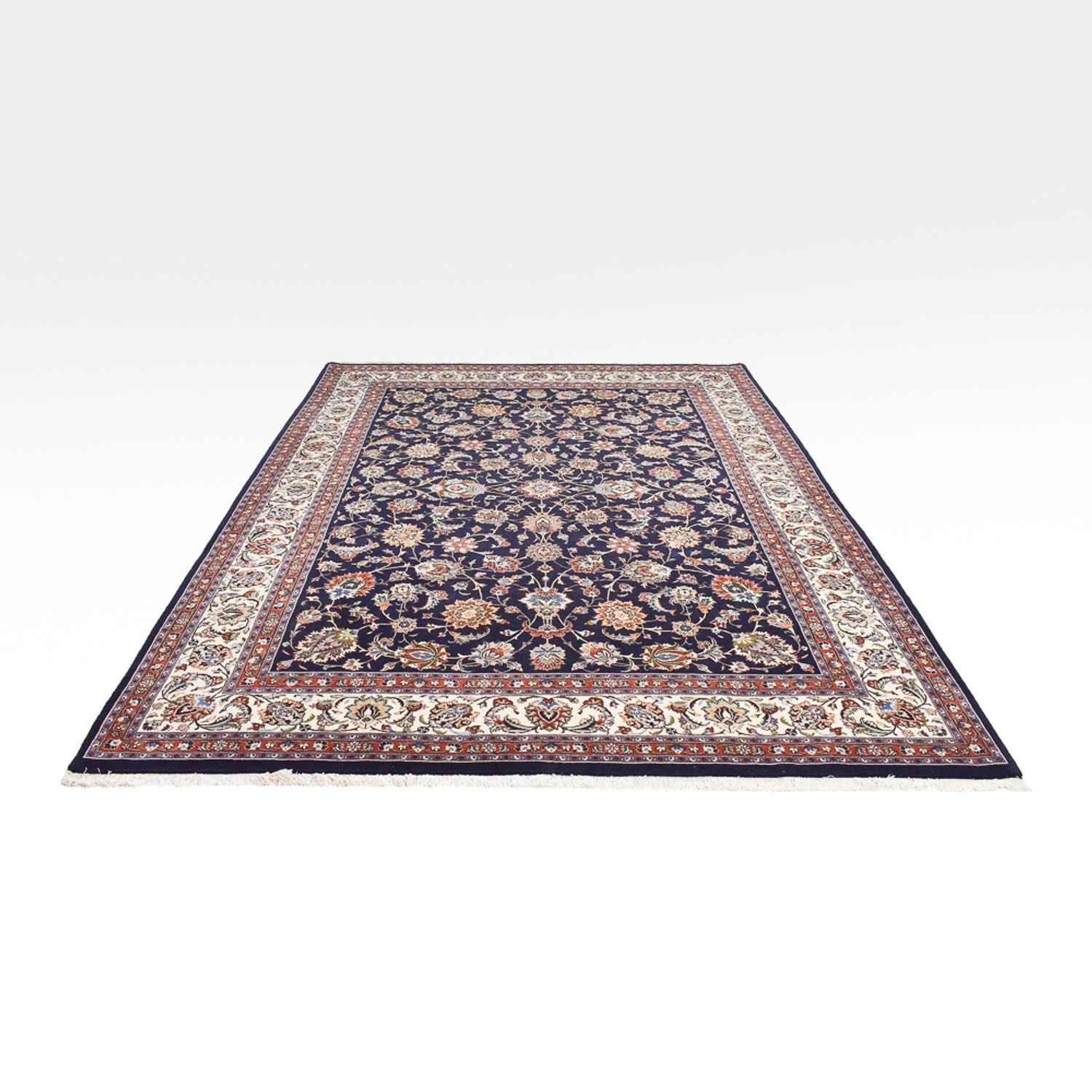 Tapis persan - Classique - Royal - 343 x 250 cm - bleu foncé