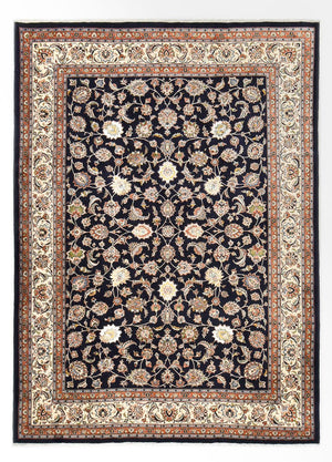 Tapis persan - Classique - Royal - 345 x 241 cm - bleu foncé