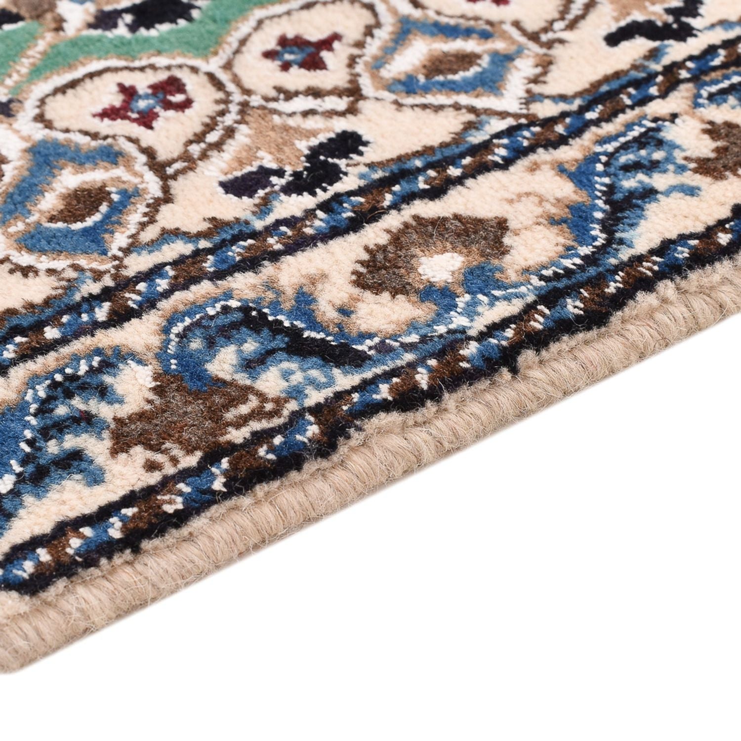 Tapis persan - Nain - Royal - 140 x 87 cm - vert