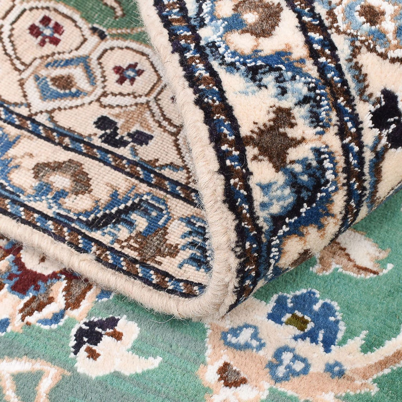 Tapis persan - Nain - Royal - 140 x 87 cm - vert
