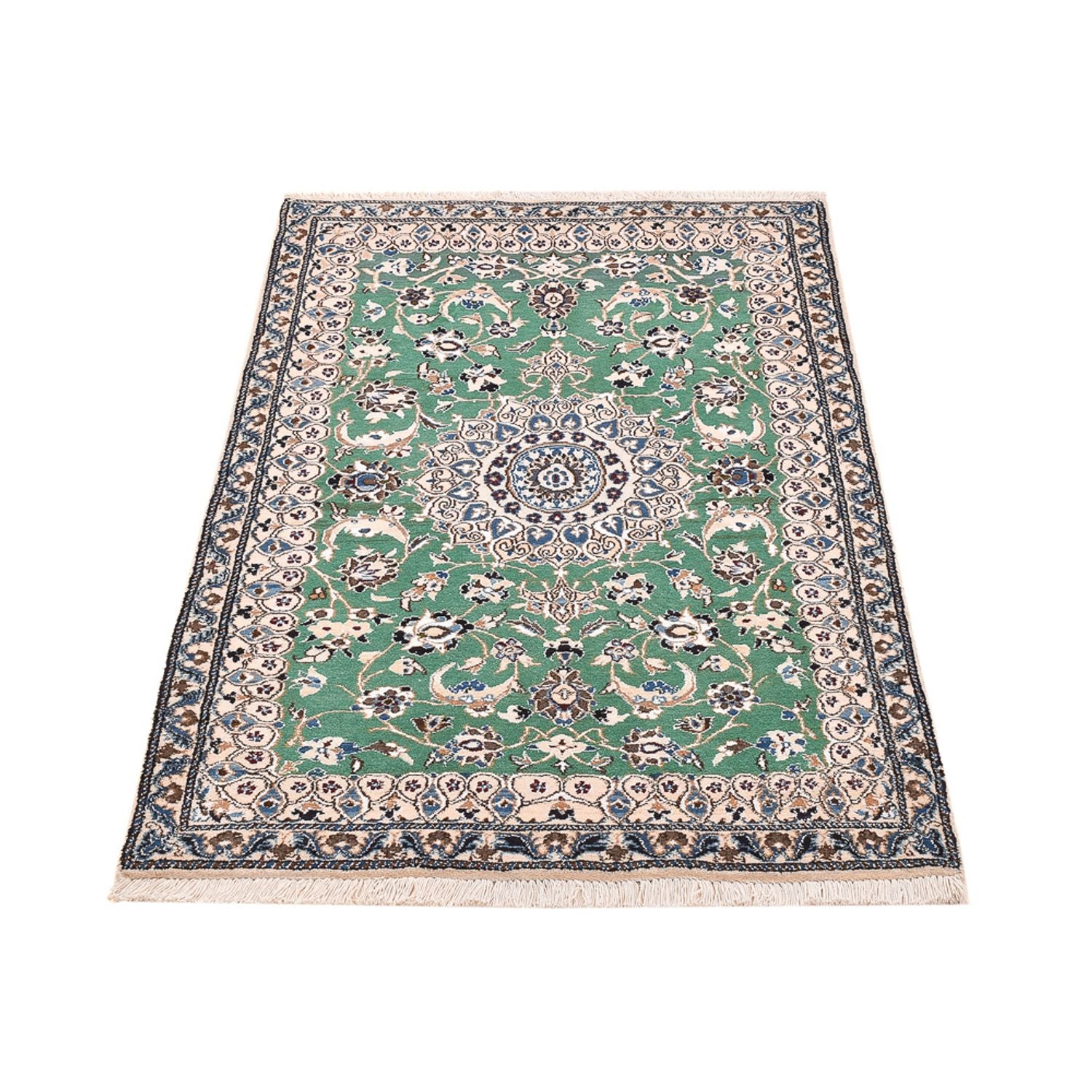 Tapis persan - Nain - Royal - 140 x 87 cm - vert