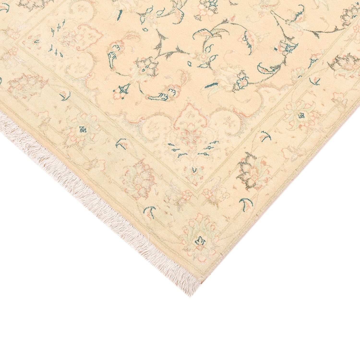 Läufer Perser - Täbriz - Royal - 203 x 77 cm - hellbeige