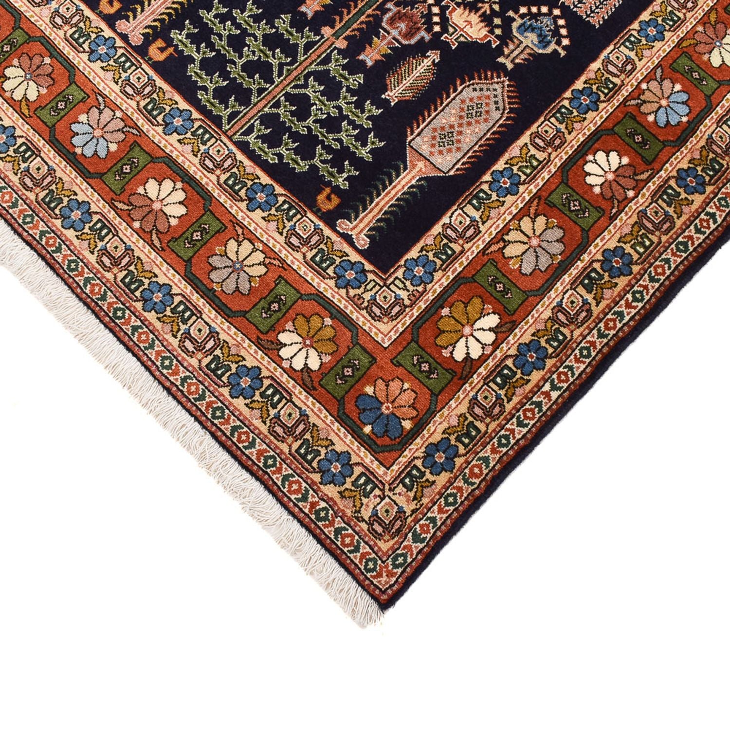 Tapis persan - Classique - 233 x 178 cm - bleu foncé