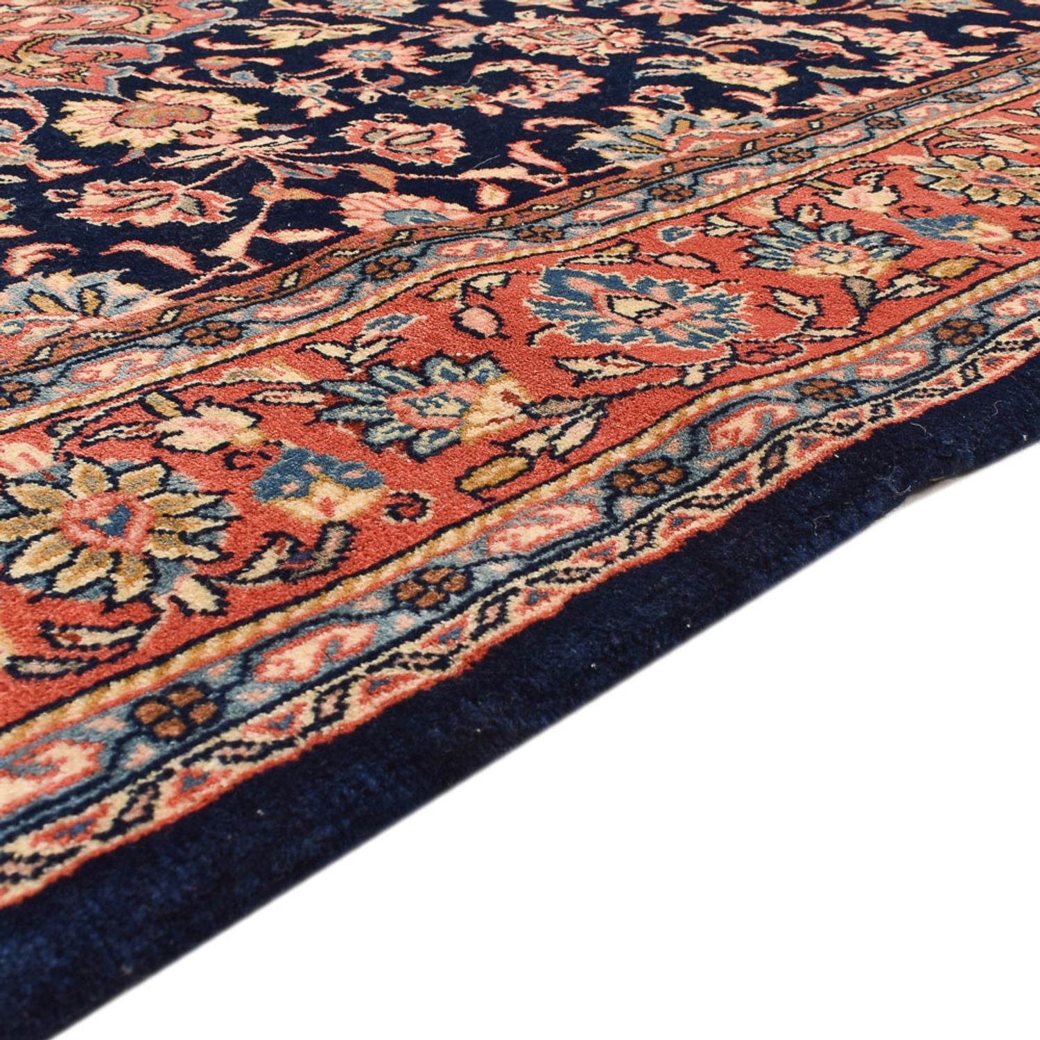 Tapis persan - Keshan - 234 x 143 cm - bleu foncé