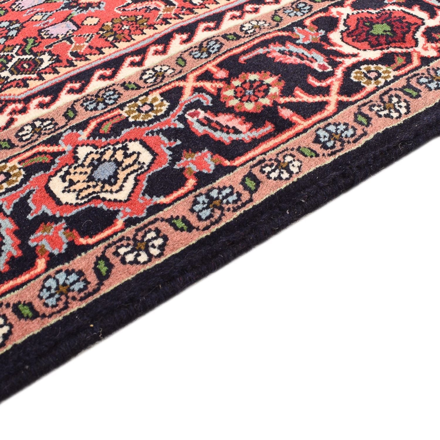 Tapis persan - Bidjar - 132 x 83 cm - rouge clair