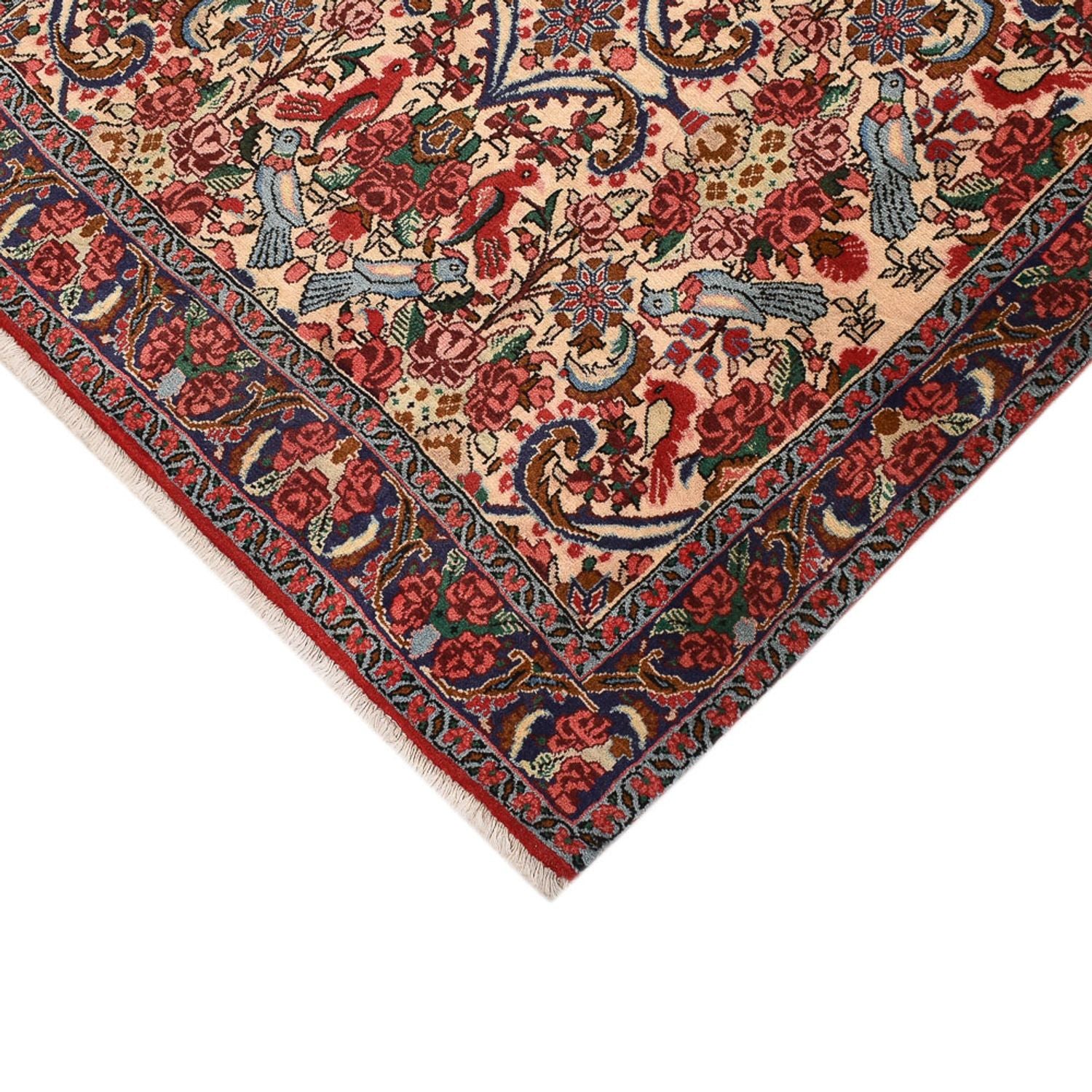 Tapis de couloir Tapis persan - Bidjar - 404 x 96 cm - rouge clair
