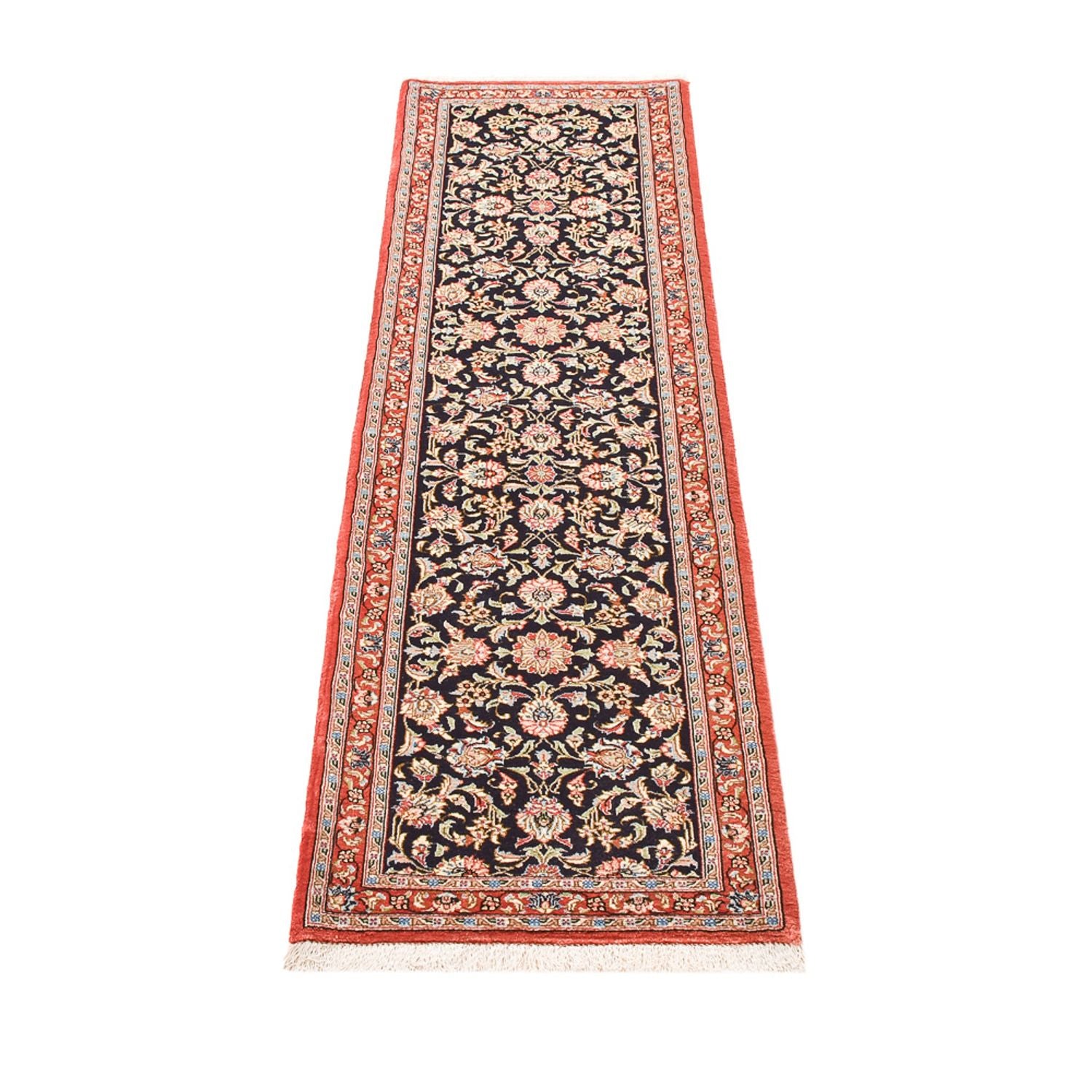 Tapis de couloir Tapis persan - Ghom - Royal - 197 x 54 cm - beige foncé