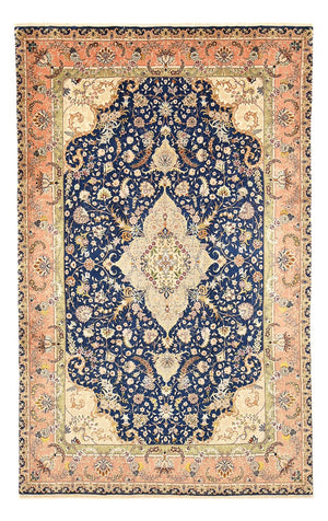 Tapis persan - Tabriz - Royal - 304 x 189 cm - bleu foncé